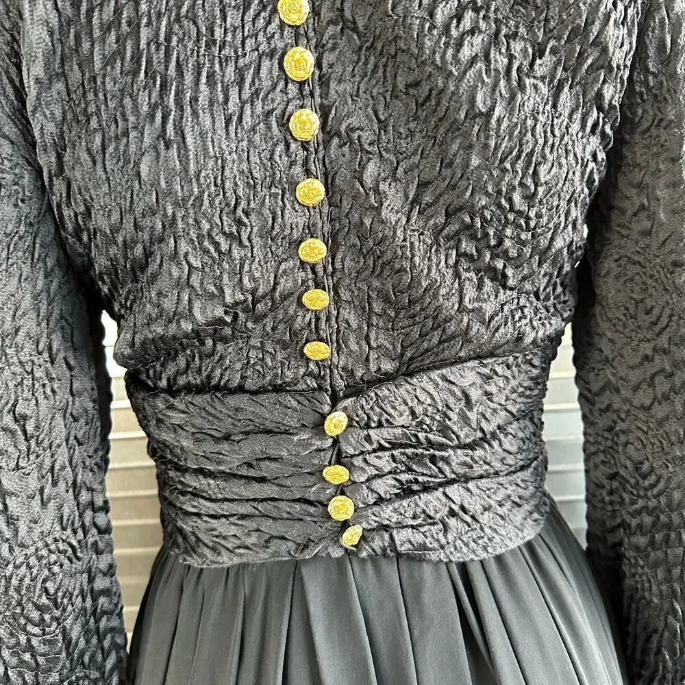 Chanel Vintage Silk Chiffon Camilla Pleated Maxi Evening Gown